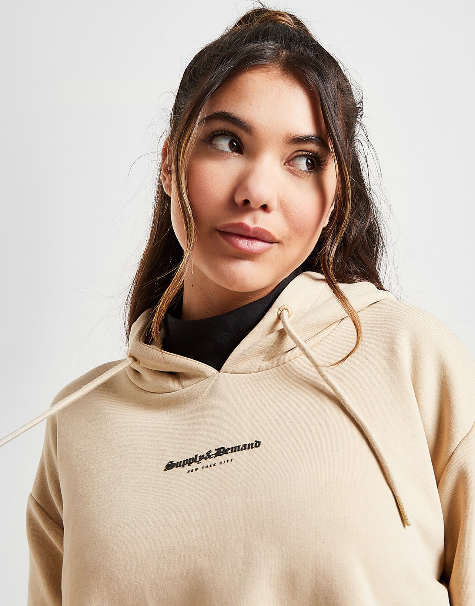 Supply & Demand Sweat à Capuche Crop Gothic Femme