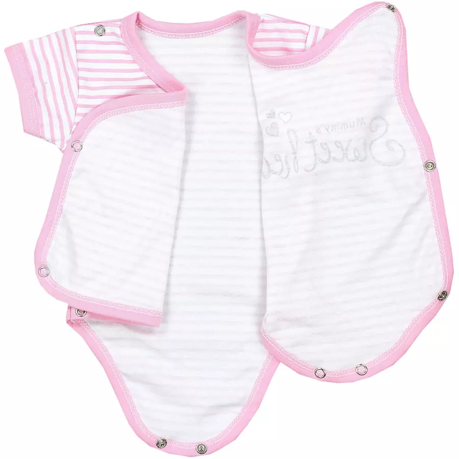 TupTam Baby Mädchen Kurzarm Wickelbody 5er Set weißgrau
