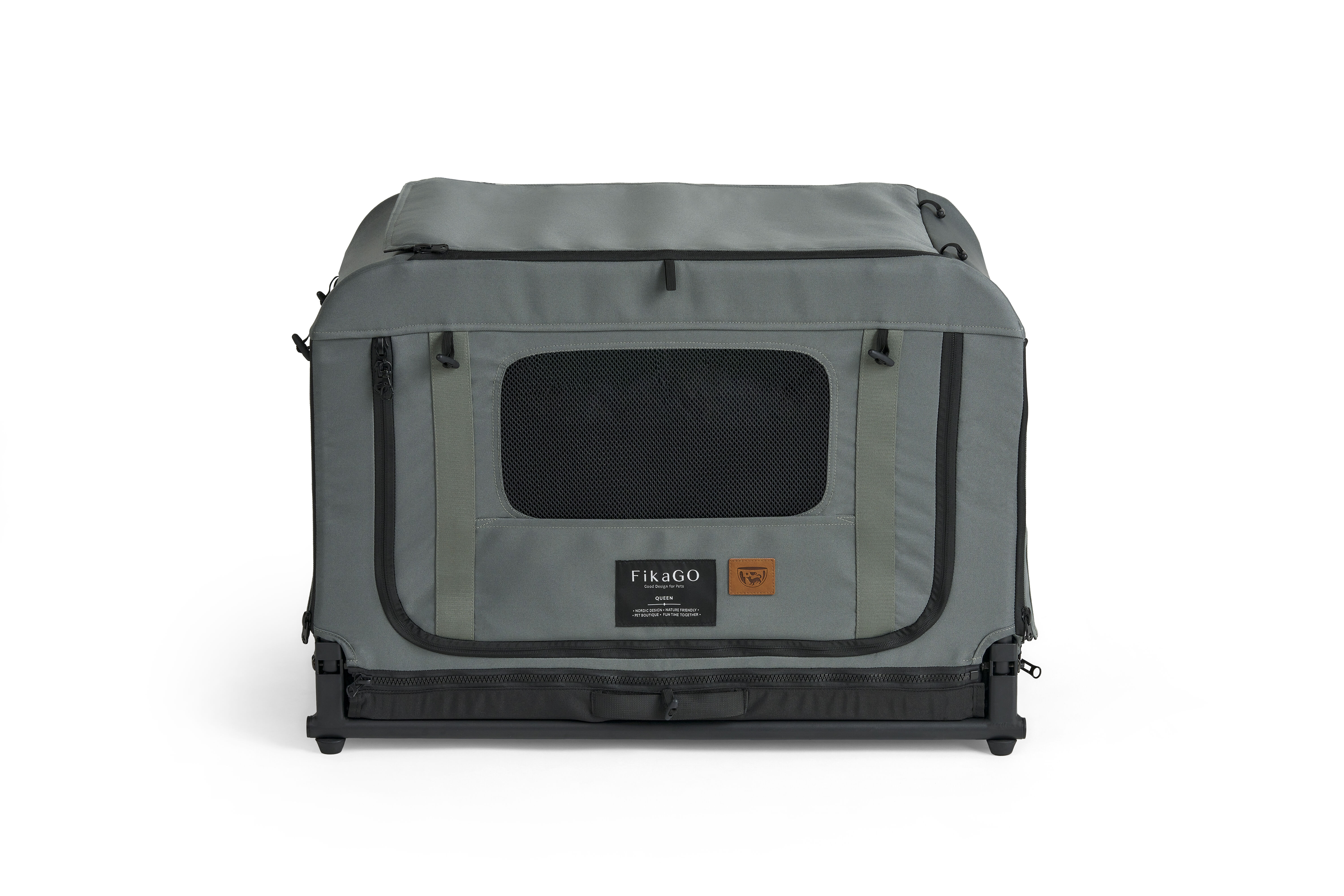 Fikago Queen - tot 50 kg - Hondenbench - Groen - 58x84x52 cm
