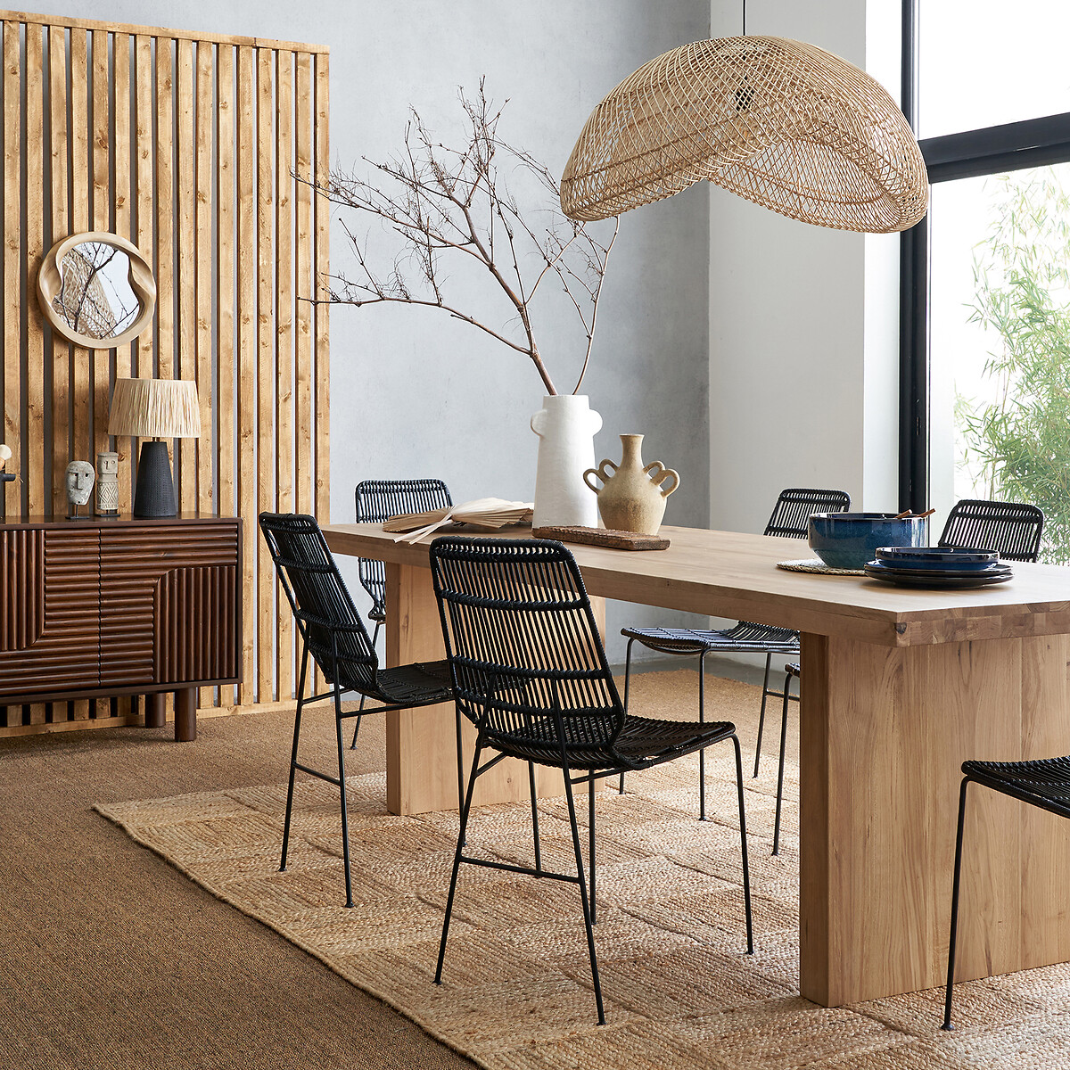 LA REDOUTE INTERIEURS<br>Mesa 8/10 pessoas em carvalho maciço, Vova