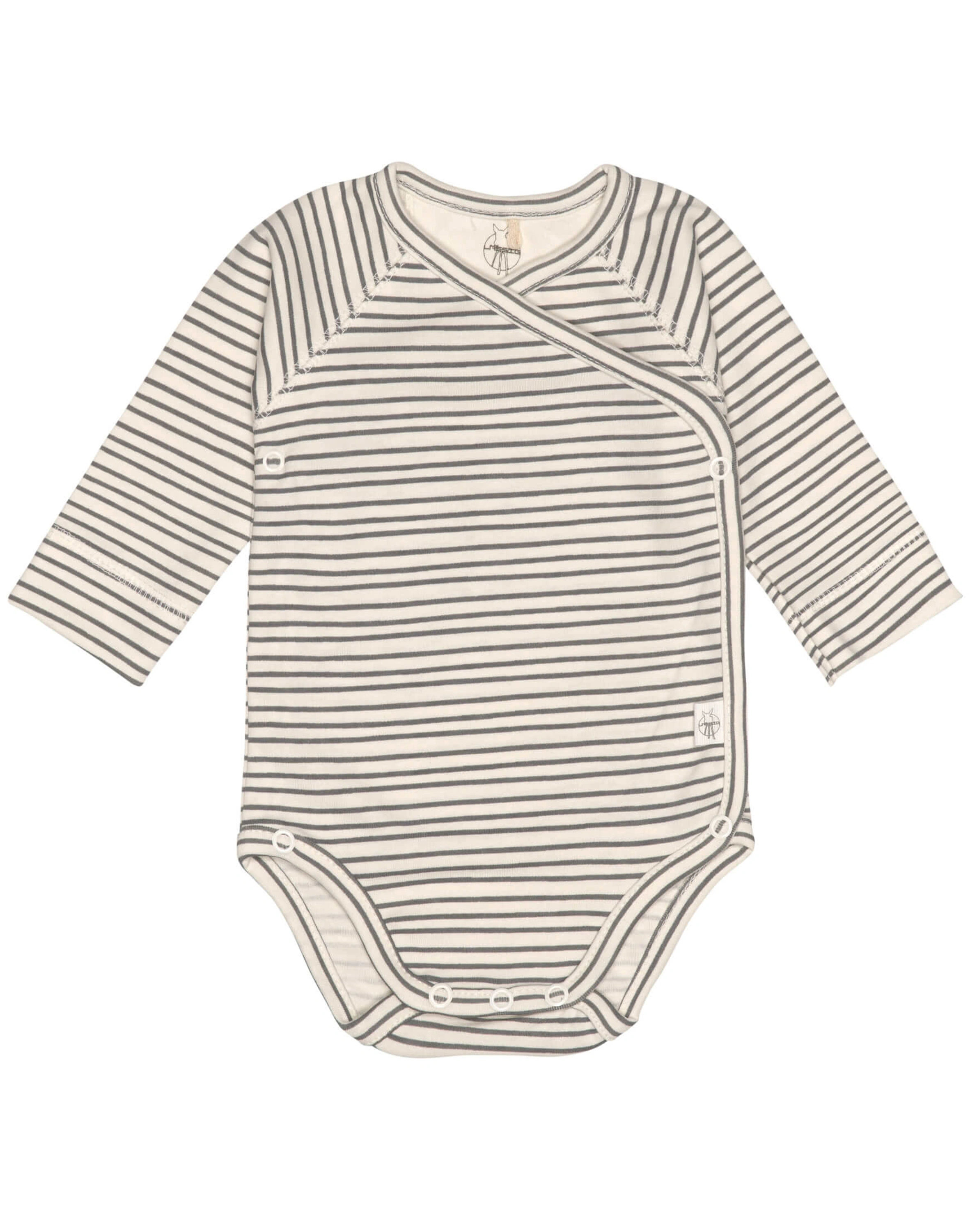 Wickel-Langarmbody STRIPED in grey/anthracite
