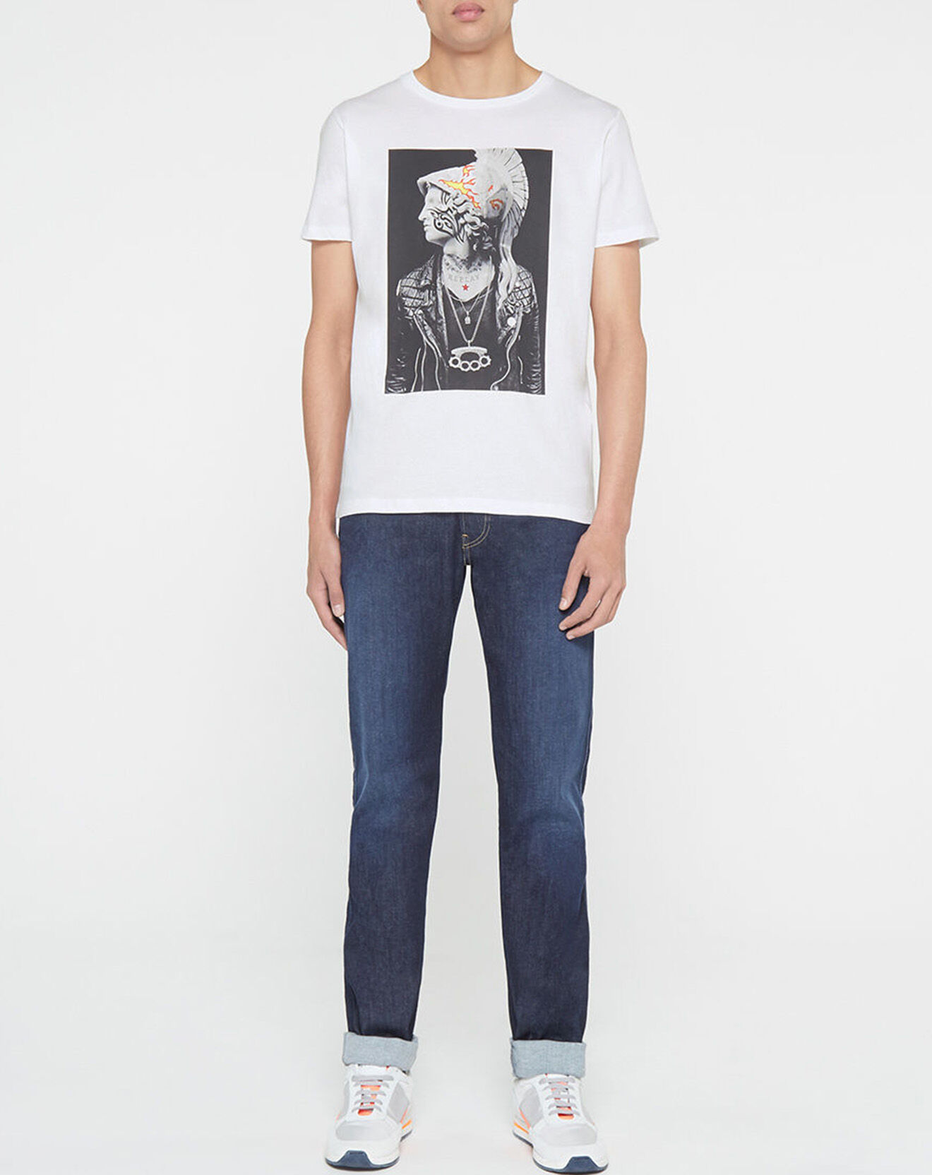 Replay T-Shirt print rock blanc