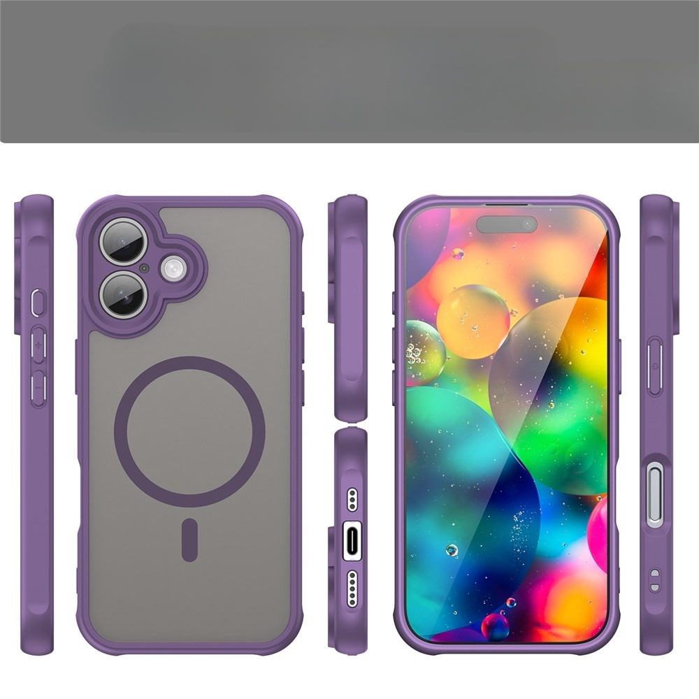 iPhone 17 MagSafe Hybrid Hülle mit TPU Bumper - Lila