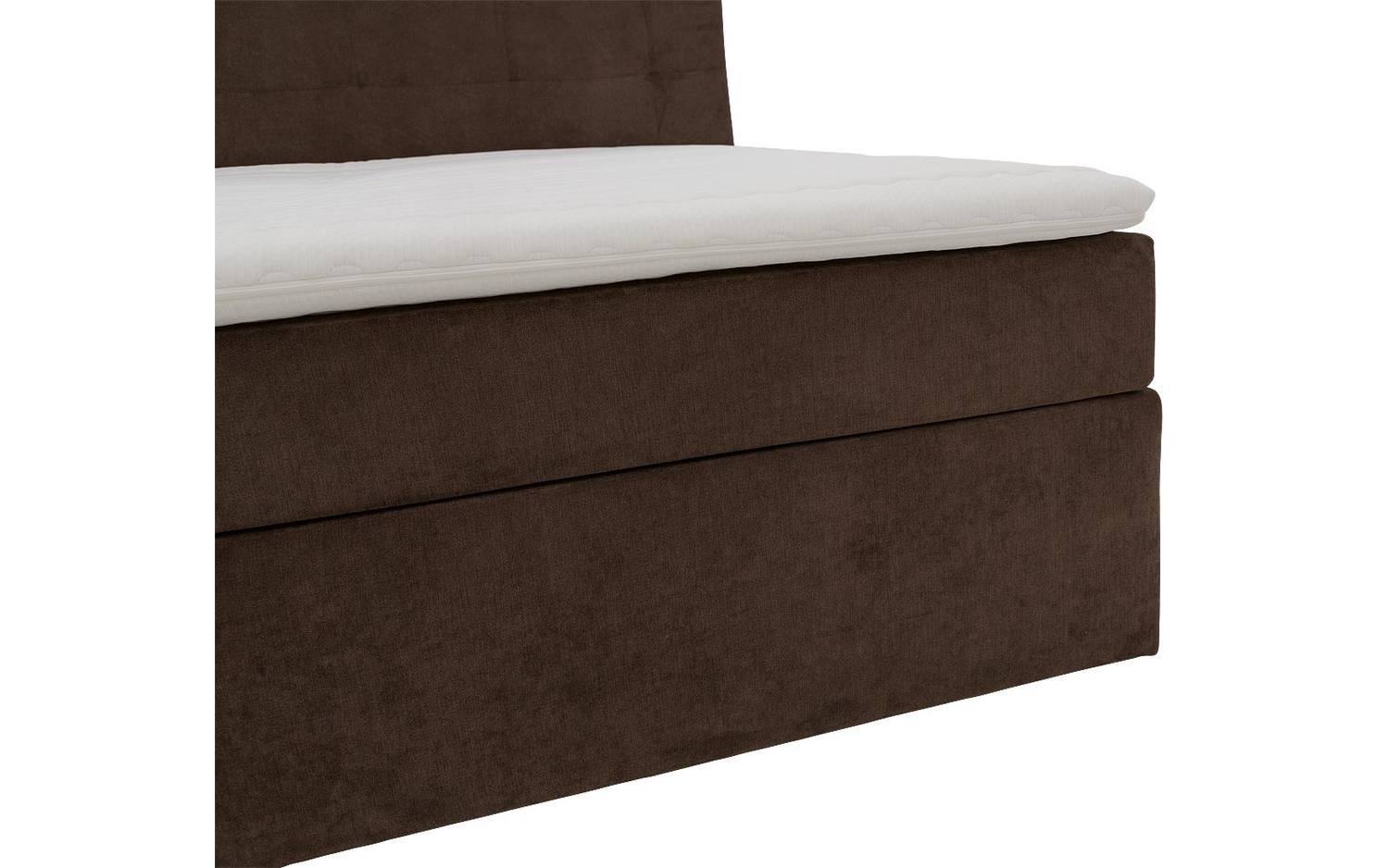 Goossens Boxspring Rud - bruin - 140 x 211 cm cm