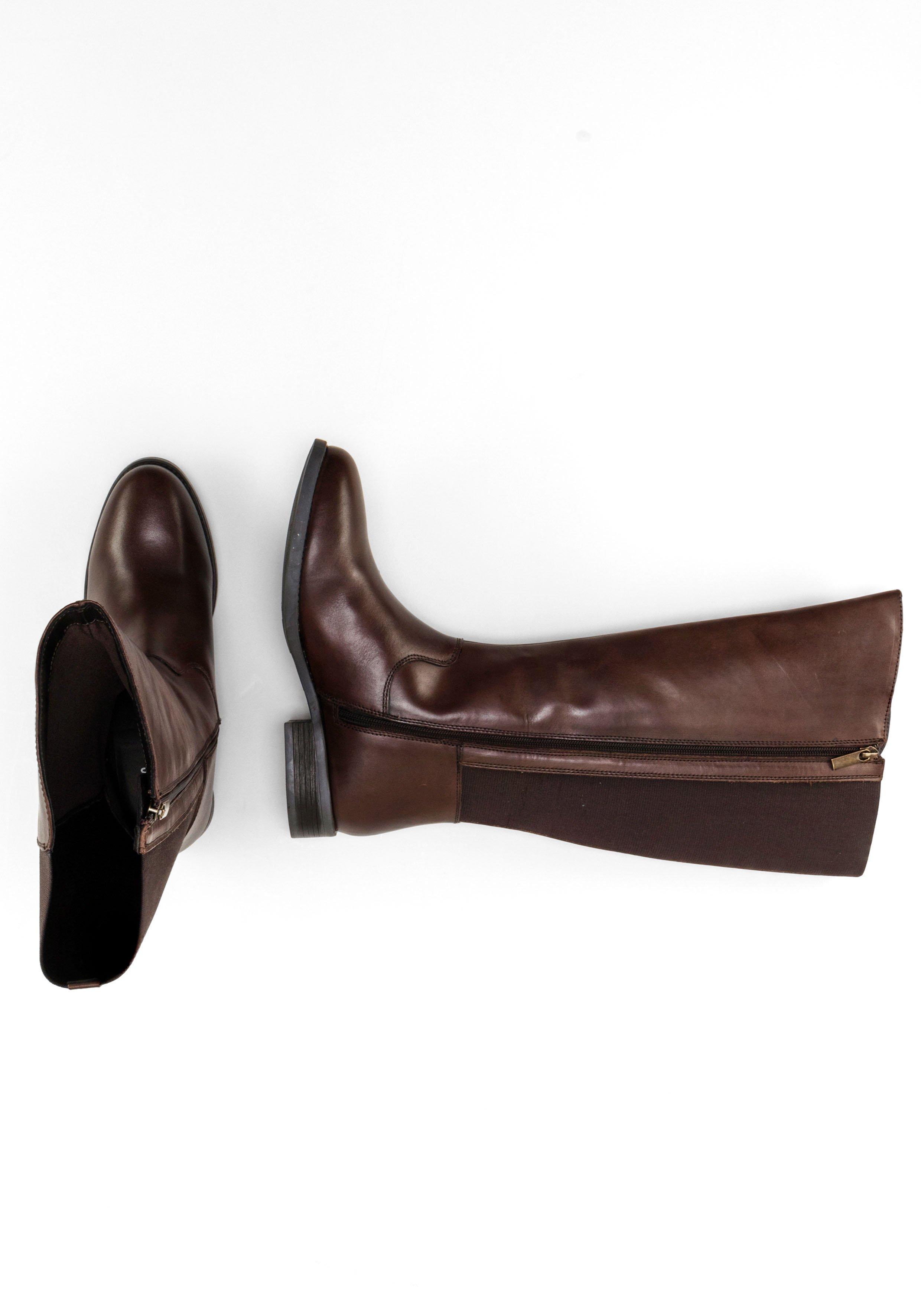 Weitschaftstiefel mit Stretch-Einsatz, in 3 Schaftweiten