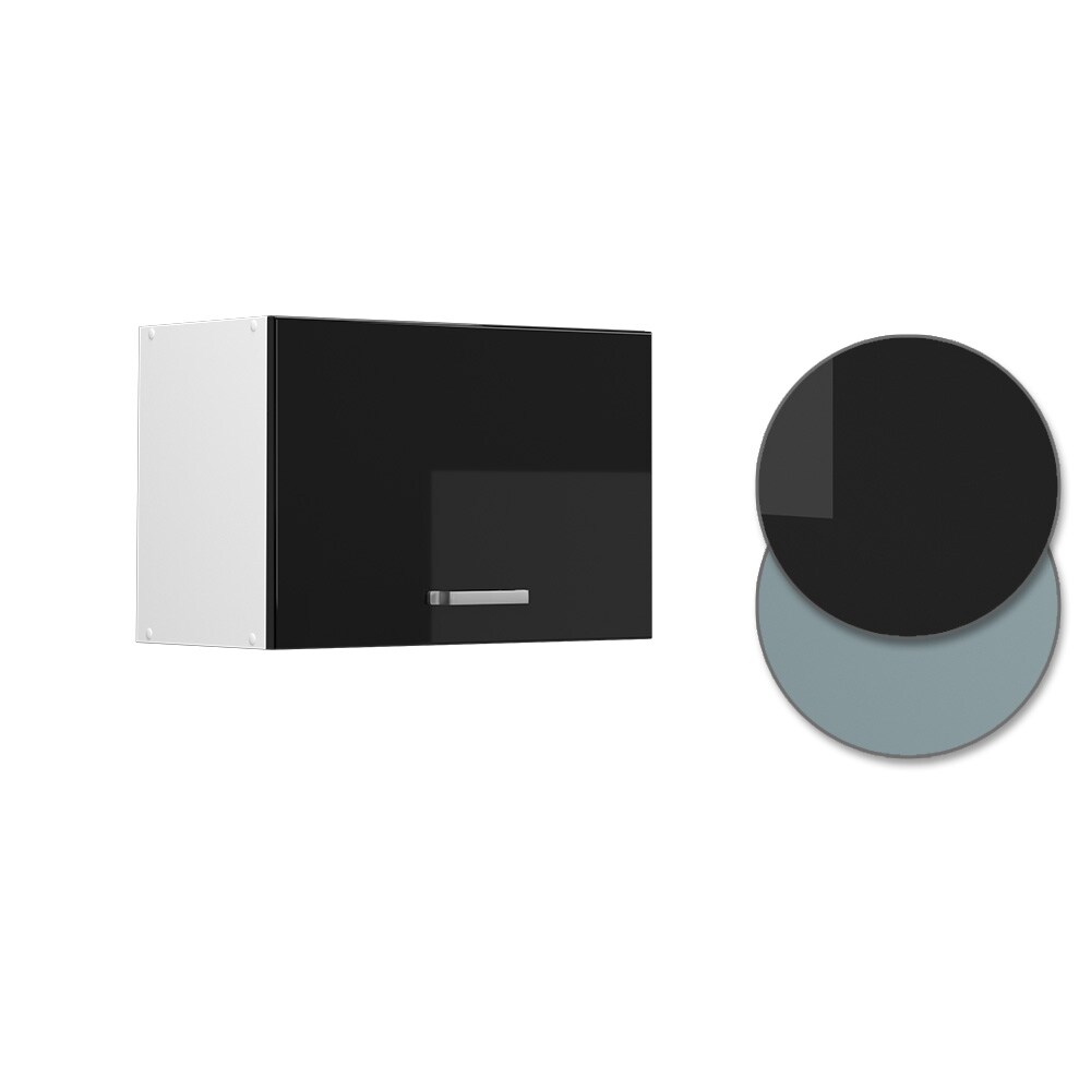 Vicco Hängeschrank flach Küchenschrank R-Line Solid Weiß Schwarz 60 cm modern