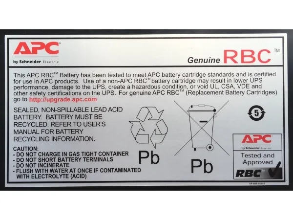 APC Replacement Battery Cartridge #6 - UPS-batteri - 1 x batteri - Blysyre - sort - for P/N: SMC1500IC, SMT1000I-AR, SMT1000IC, SUA1000ICH-45, SUA1000I-IN, SUA1000J3W, SUA1500J3W