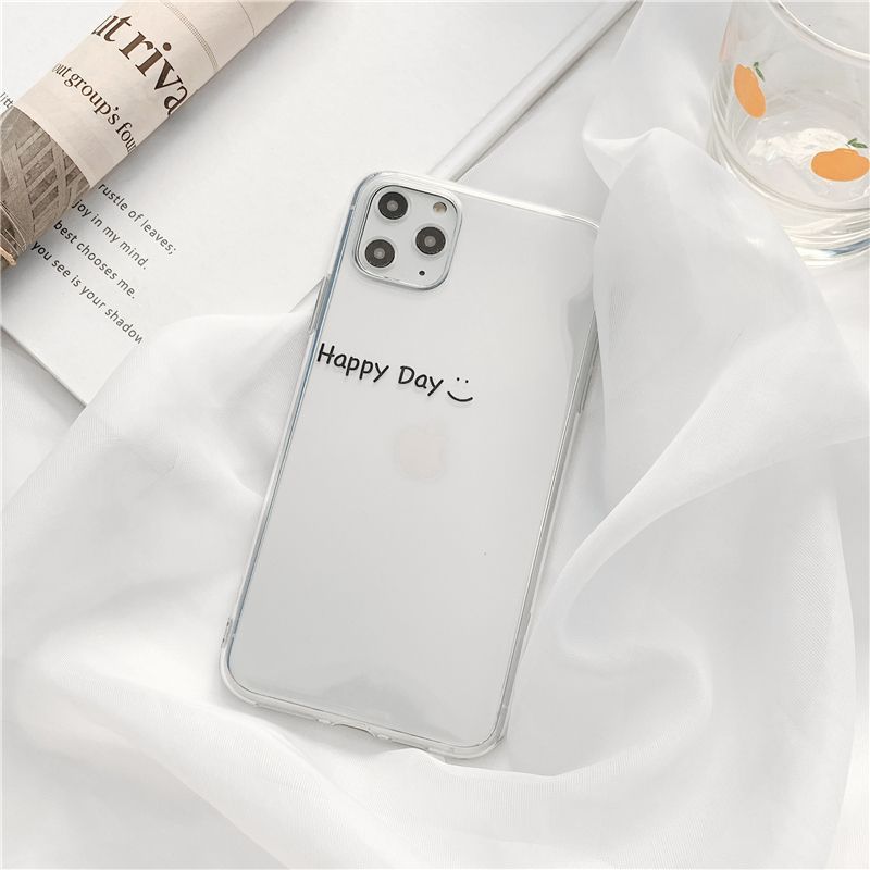 Vachie - Smiley Transparant Telefoonhoesje - iPhone 11 Pro Max / 11 Pro / 11 / SE / XS Max / XS / XR / X / SE 2 / 8 / 8 Plus / 7 / 7 Plus