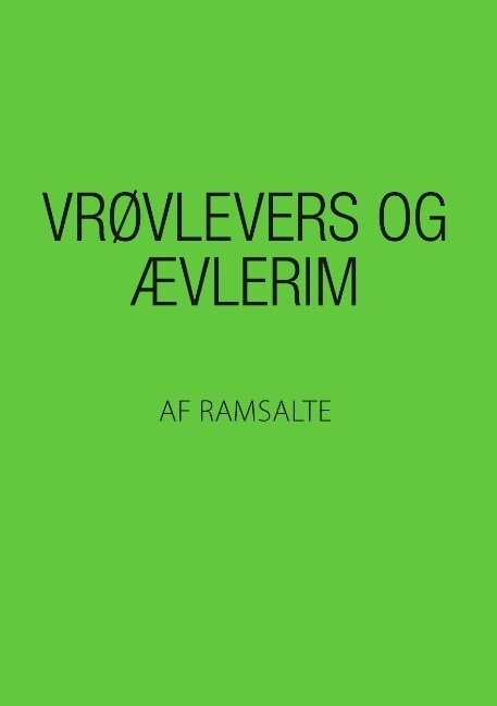 Vrøvlevers Og Ævlerim - Ramsalte - Bog
