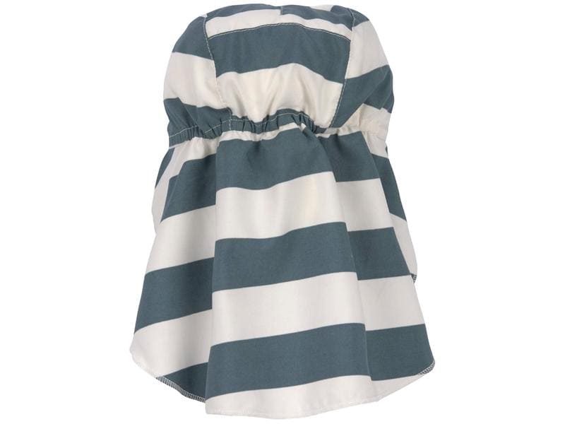 Lässig Sonnenhut Flap Block Stripes – Milky Blue Gr. 43-45 Mit extra langem Nackenschutz und feuchtigkeitsregulierendem Futter