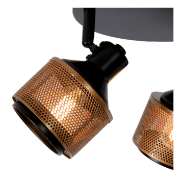 Lucide RAFA plafondspot Ø 35 cm Zwart