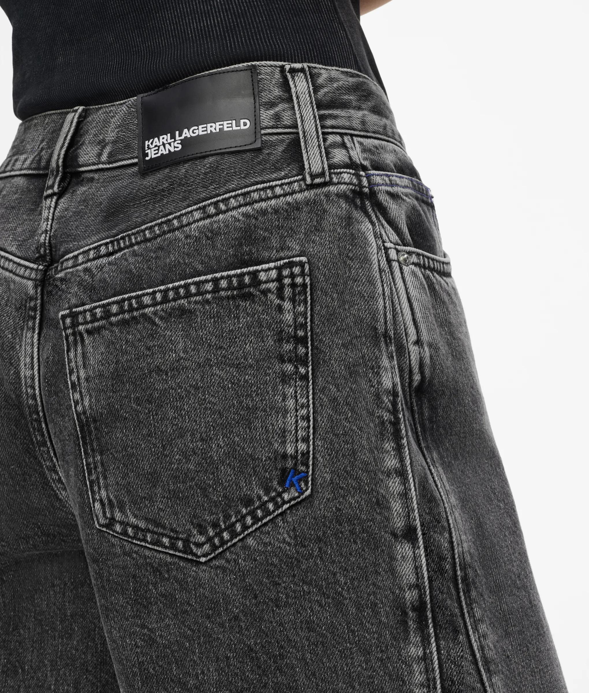 Flexibele wijde jeans met lage taille