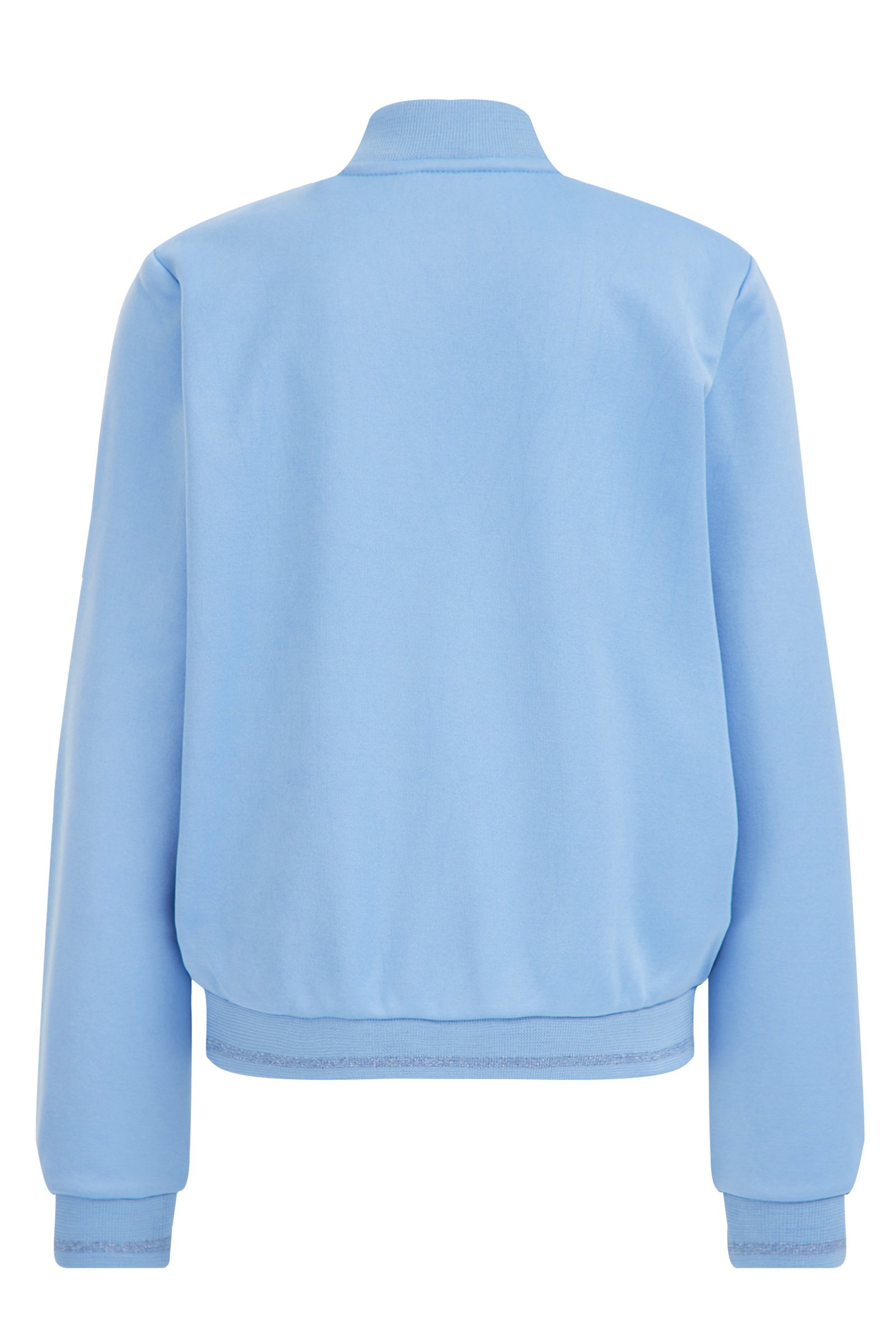 Meisjes bombervest met embroidery WE Fashion Pastelblauw