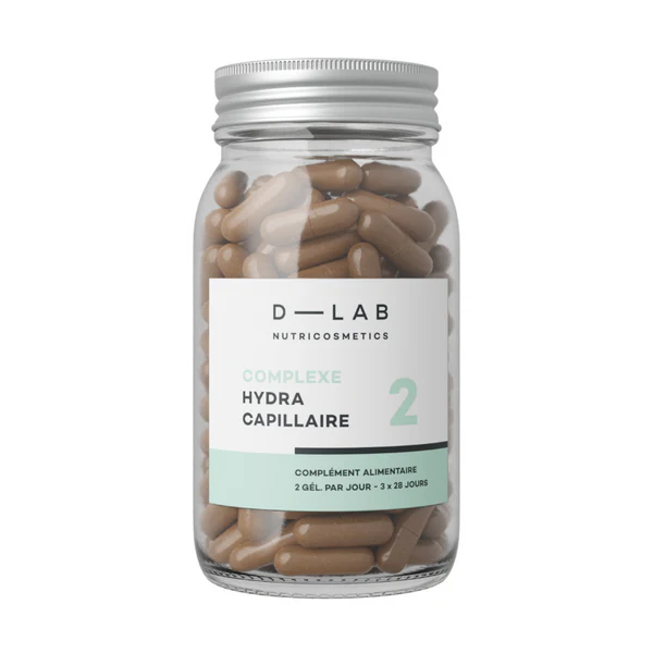 D-lab Complexe Hydra-Capillaire - 3 mois | Hydrate & nourrit 1 flacon de 168 gélules