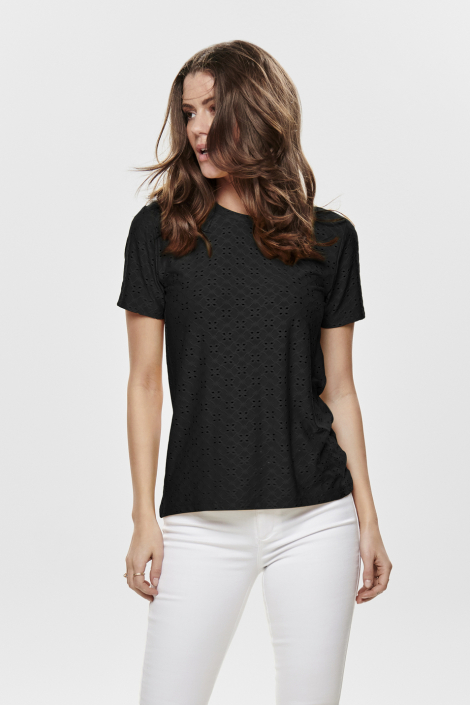 Jacqueline de Yong zwarte dames t-shirt