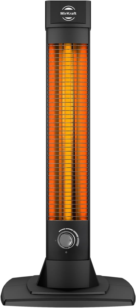 Heizstrahler Infrarot-Stand-Heizstrahler mit 2500 Watt und Kohlenstoff-Heizelement