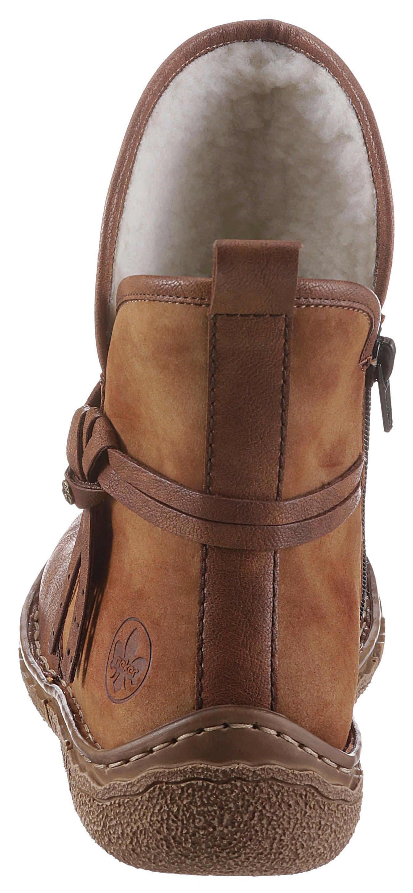 Rieker Winterboots  , Winterstiefelette, Schlupfboots, im Materialmix
