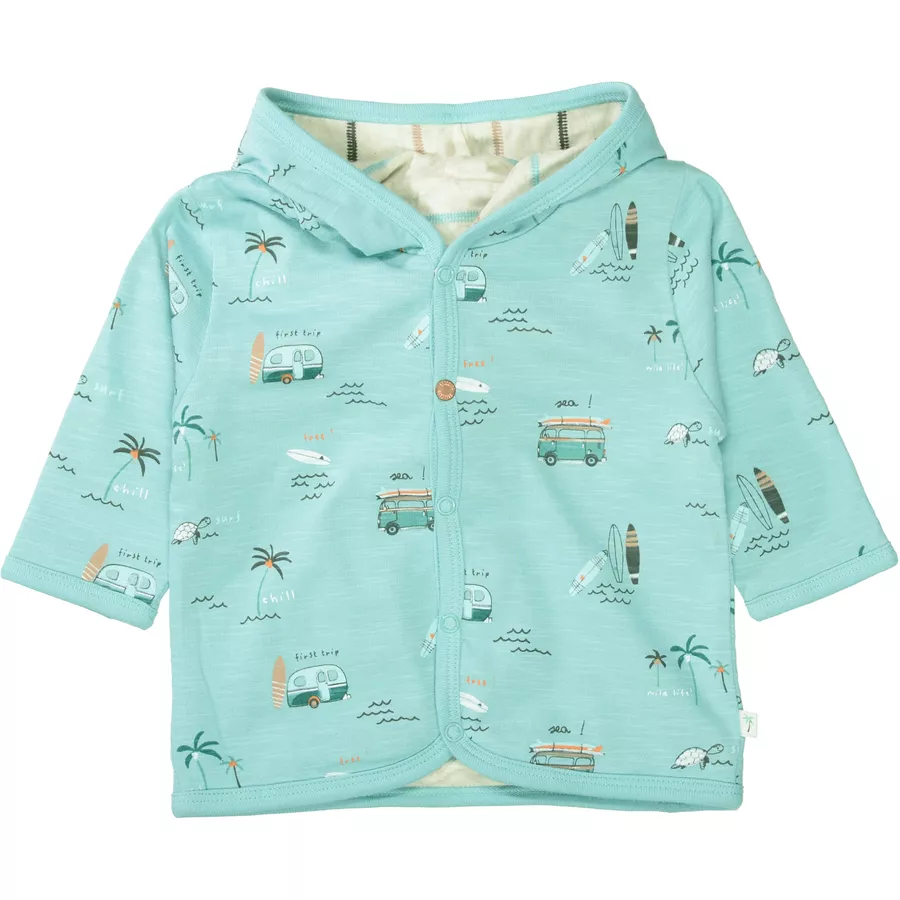 STACCATO Wendejacke water blue gemustert