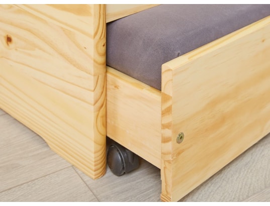 INTERLINK - Lit gigogne Lit multifonctions LOTAR 90x200 naturel