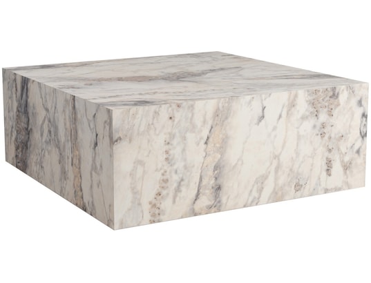 CONCEPT1 - Table basse Prizma marbre Freesia 90 x 90 x h35cm
