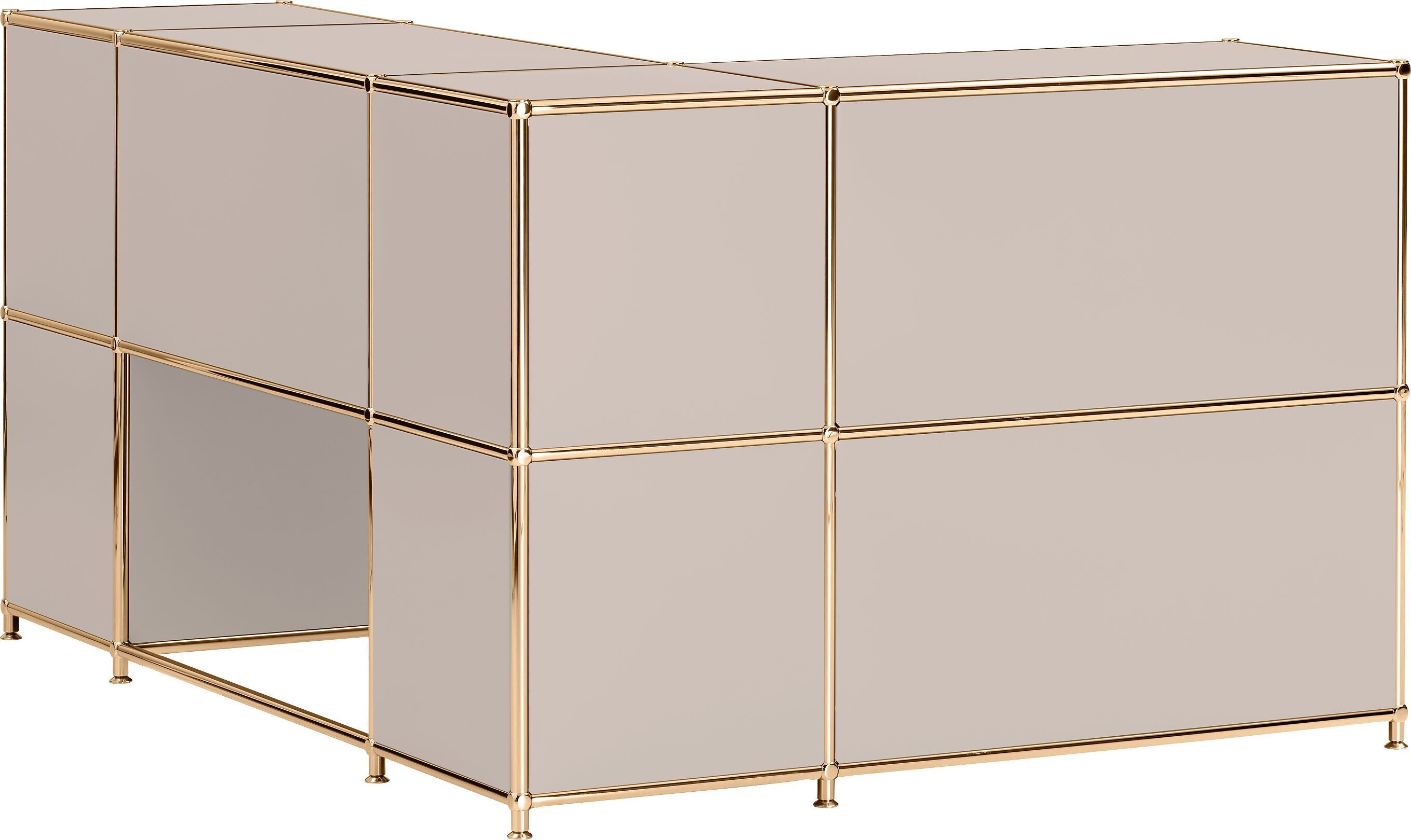 FLEXCUBE Eckschreibtisch - Taupe / B: 152.0 cm x T: 115.0 cm x H: 80.0 cm