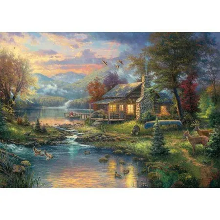 Schmidt Spiele Puzzle - Thomas Kinkade Im Naturparadies, 1000 Teile