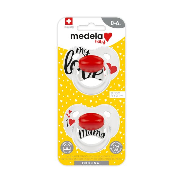 Medela Original Baby Fopspeen Love Mama 0-6 Mnd 2 Stuks