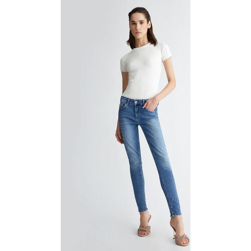 Liu Jo - Pantalón pitillo Bottom Up Azul