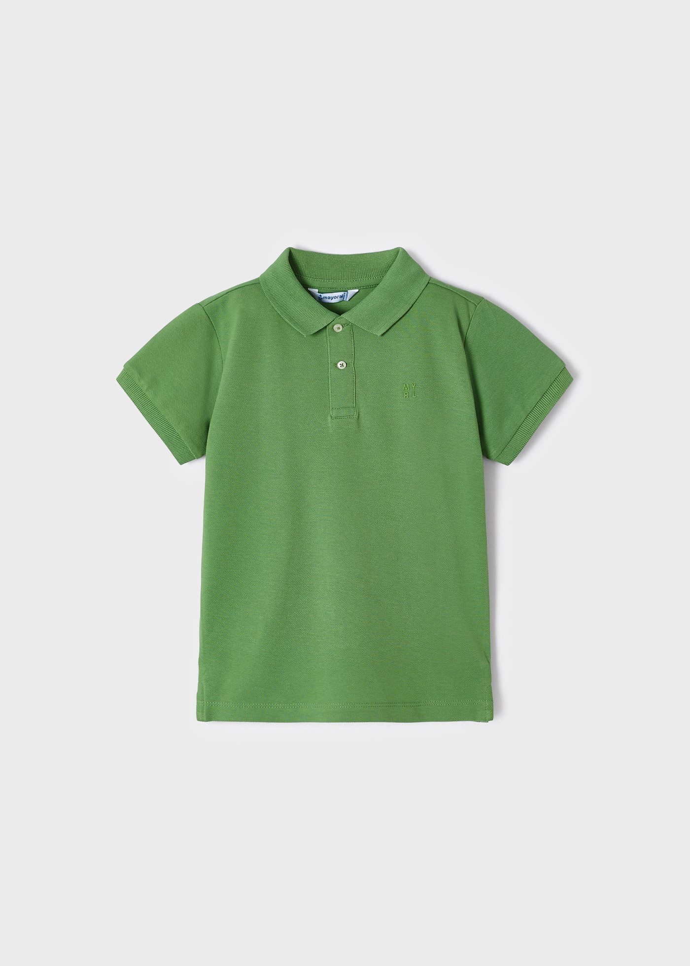 Camisa polo básica de manga curta na cor granito para meninos