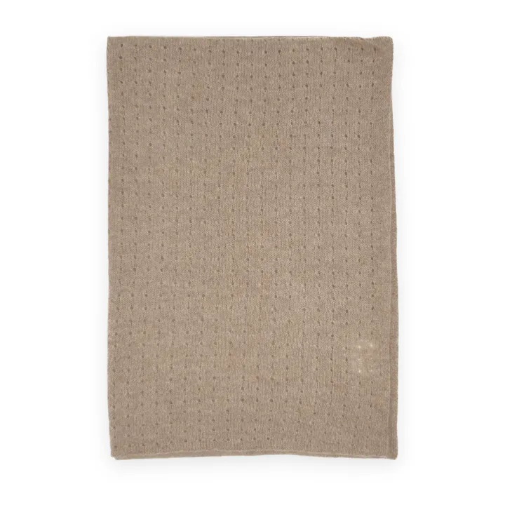 My Little Freckle Couverture Pointelle Cachemire Bio | Camel