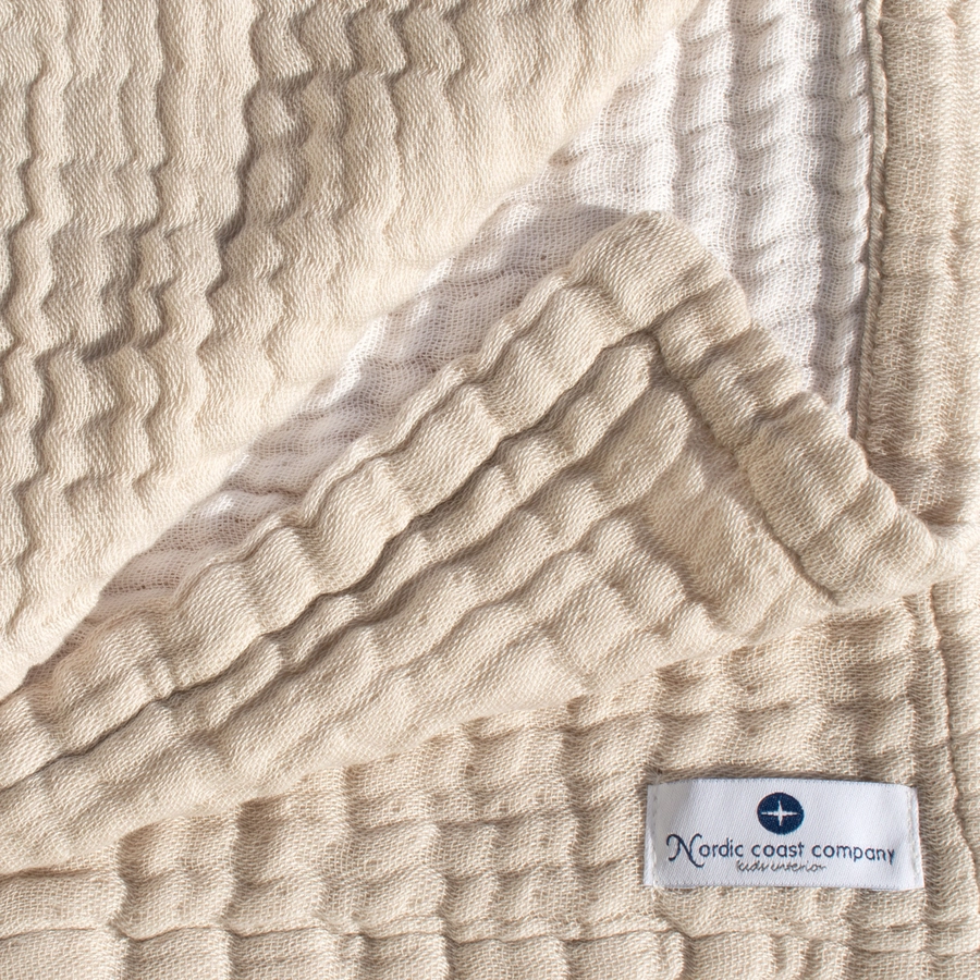 Nordic Coast Company Musselindecke natur weiß 80 x 80 cm