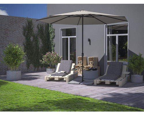 Cantilever parasol Nancy Soluna Ø 350 cm Polyester (PES) ecru