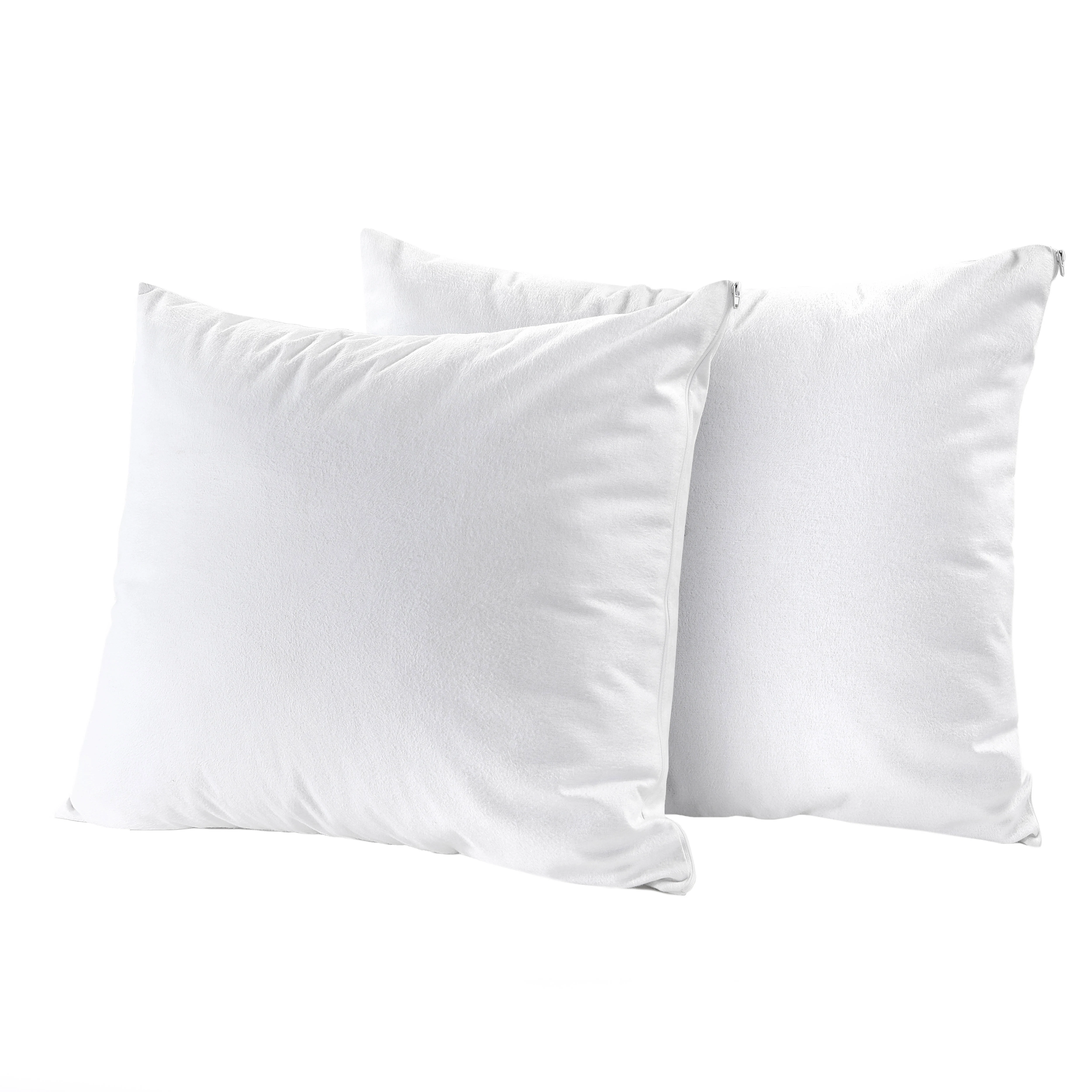 NOUS Living kussensloop molton pu waterafstotend wit (60x70 cm) (set van 2)