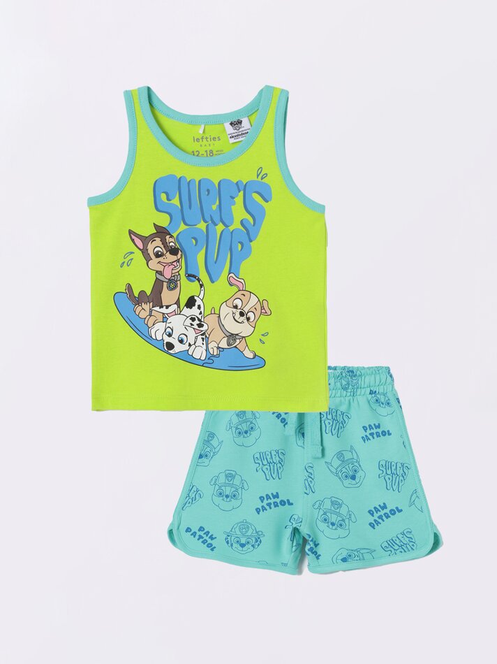 Conjunto de camiseta e shorts da Patrulha Canina - Nickelodeon - Verde