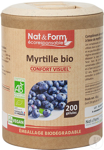Nat&Form Myrtille Bio Confort Visuel 200 Gélules