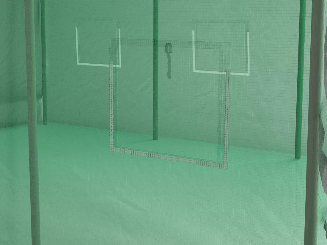 Serre tunnel avec structure en acier 36 m² - L300 x l1200 x H200 cm - Vert - IPOMEA