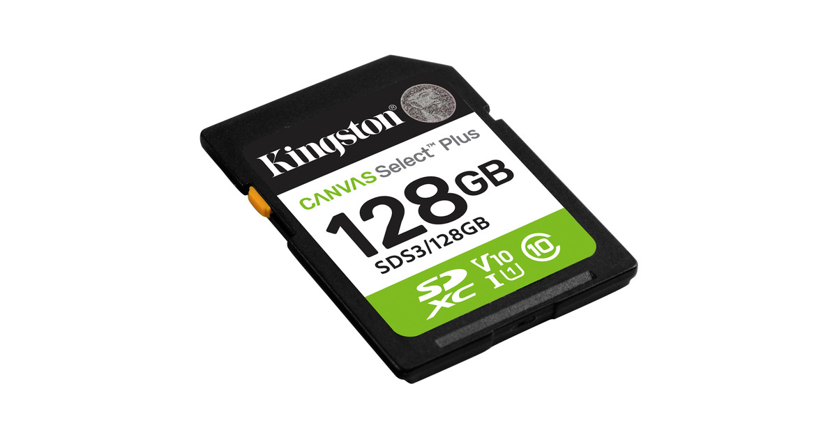KingstonCanvas Select Plus 128 GB SDXC geheugenkaart  (UHS-I U1, Class 10, V10)