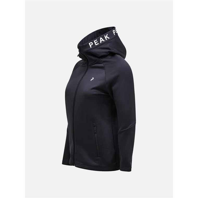 Peak Performance W Rider Zip Hood Black/Black