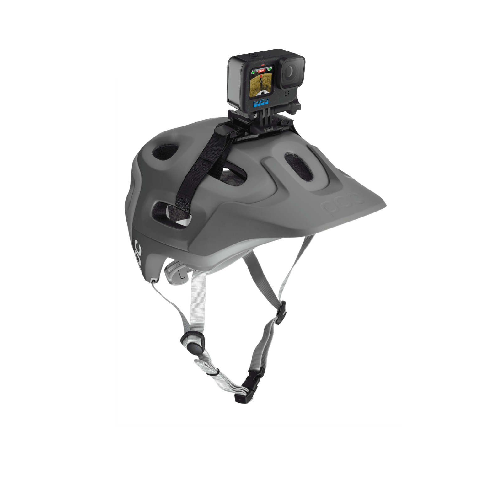 Gurthalterung für belüftete Helme(Adjustable Strap for Bike, Ski, Kayak + Sports helmets)