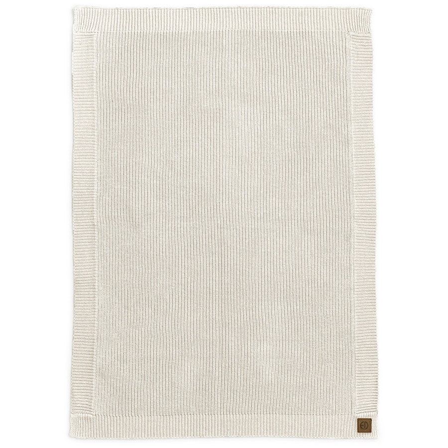 Elodie gestrickte Wolldecke Vanilla White