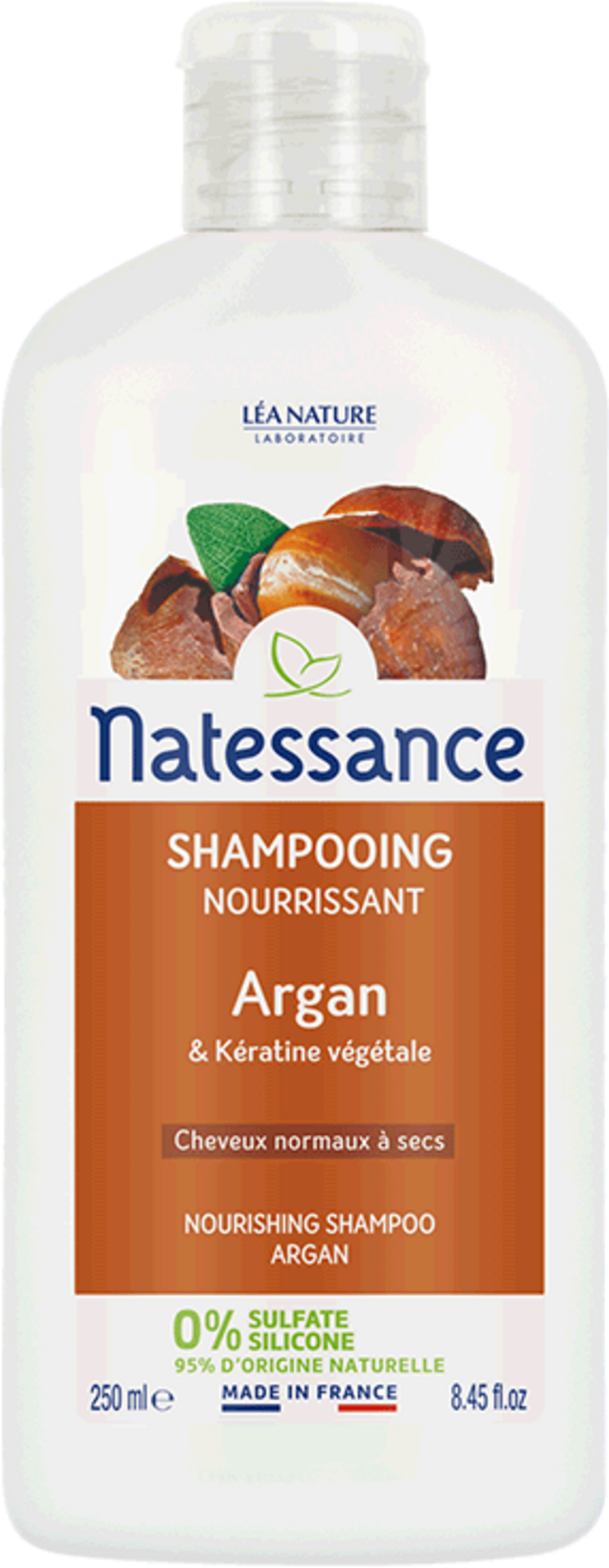Natessance  Nährendes Shampoo Argan & Keratin, 500 ml