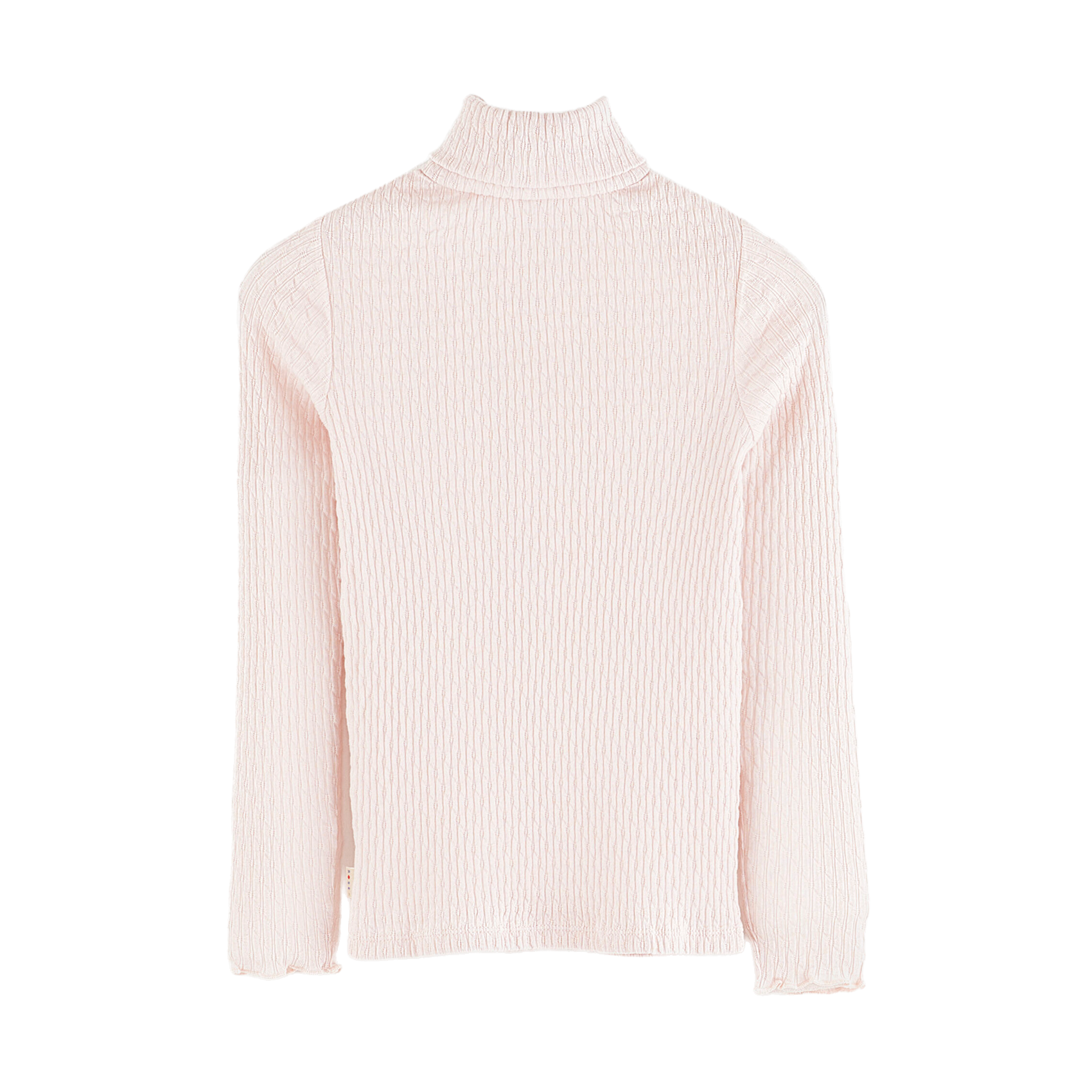 VELFIE - Pull droit col montant en coton | Rose