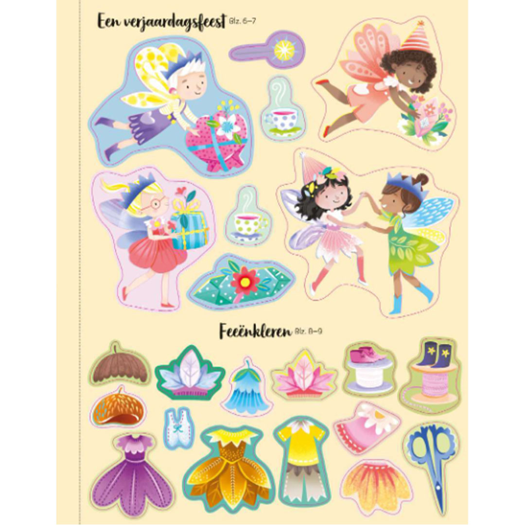 uitgeverij usborne glitter-stickerboek elfjes