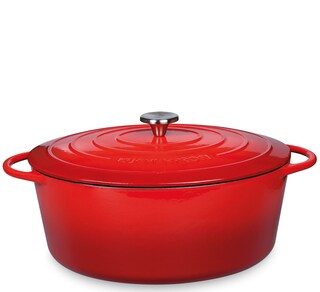 KÜCHENPROFI Bratentopf PROVENCE 33 cm oval Gusseisen rot