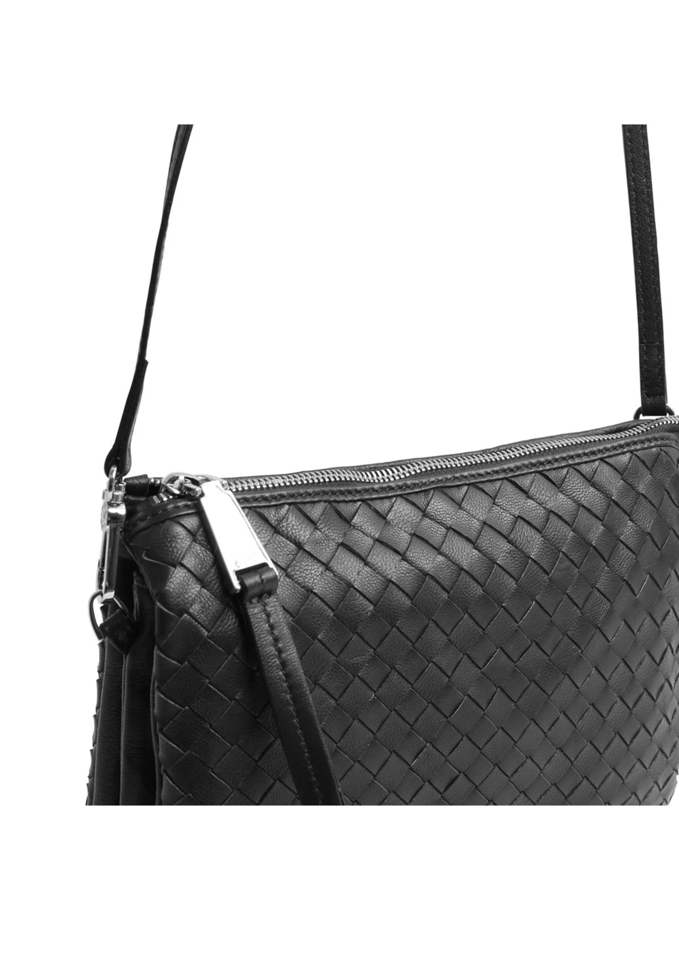 Cross body bag THREEFOLD Leather Piuma Weaving Standard