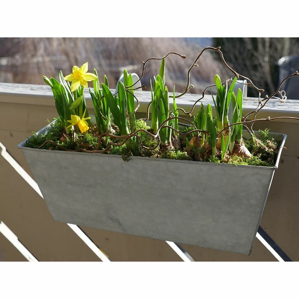 Jardinière zinc avec accroche