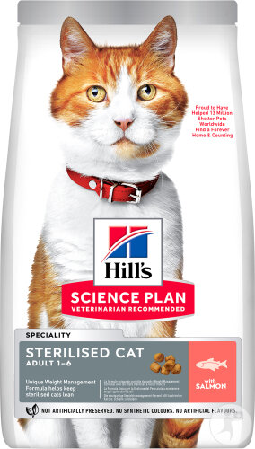 Hill’s Science Plan Croquettes Pour Chat Adulte Stérilisé Au Saumon Sachet 300g