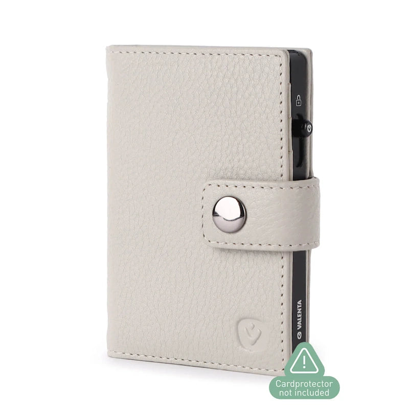 Valenta Card Wallet Leather MagSafe Off White