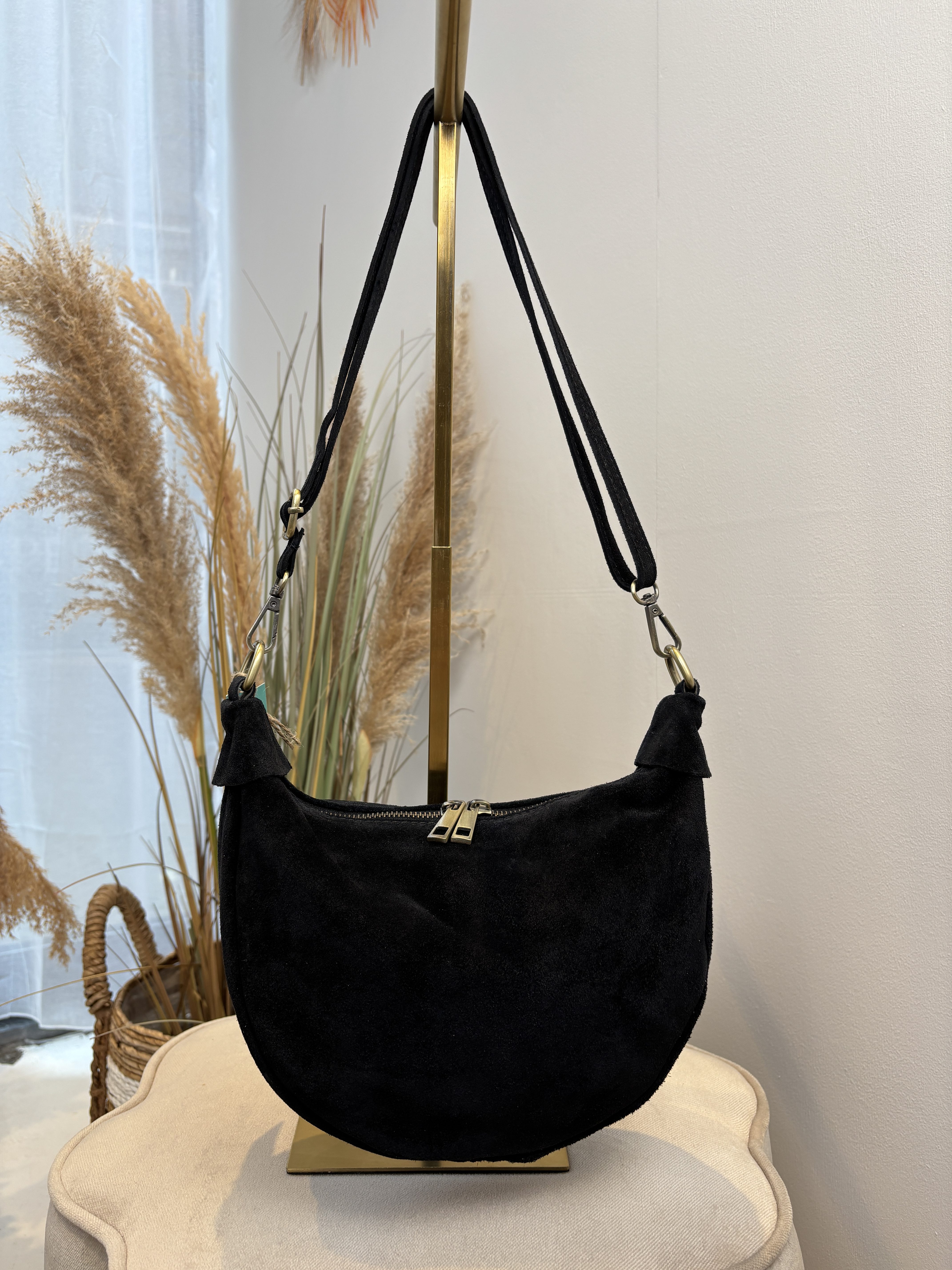 Elsie Bag - Suede Zwart