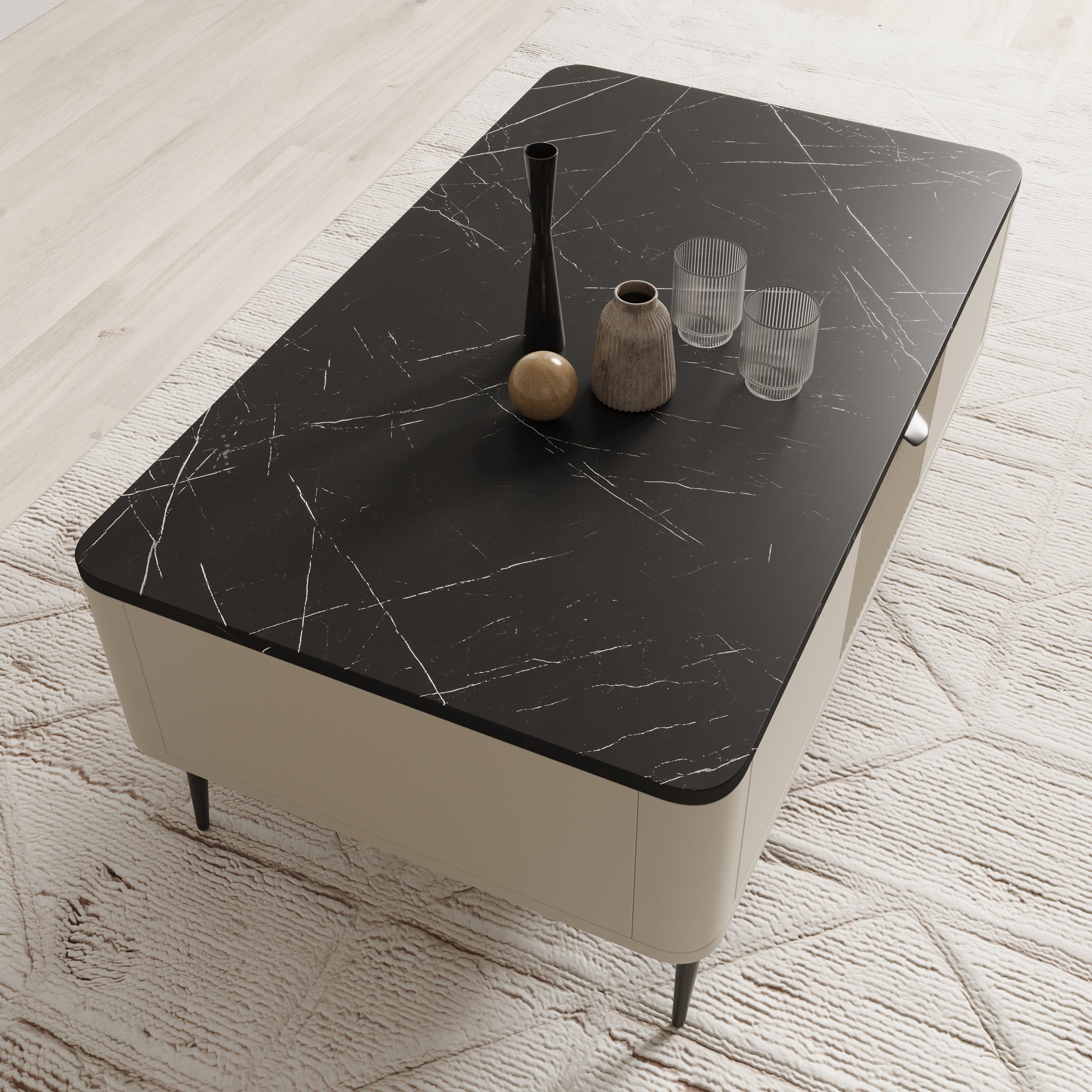 Mace - Salontafel - Beige - 100x60x42 cm